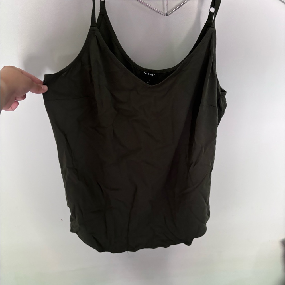 Torrid Olive Green Fitted Sleeveless Camisole